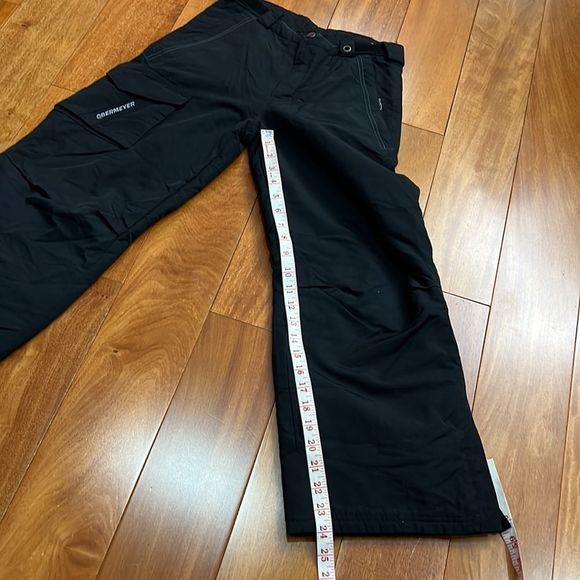 Obermeyer Junior Size 12 Ski Snowboarding Snow Pants Black Hydro Block - Picture 11 of 11